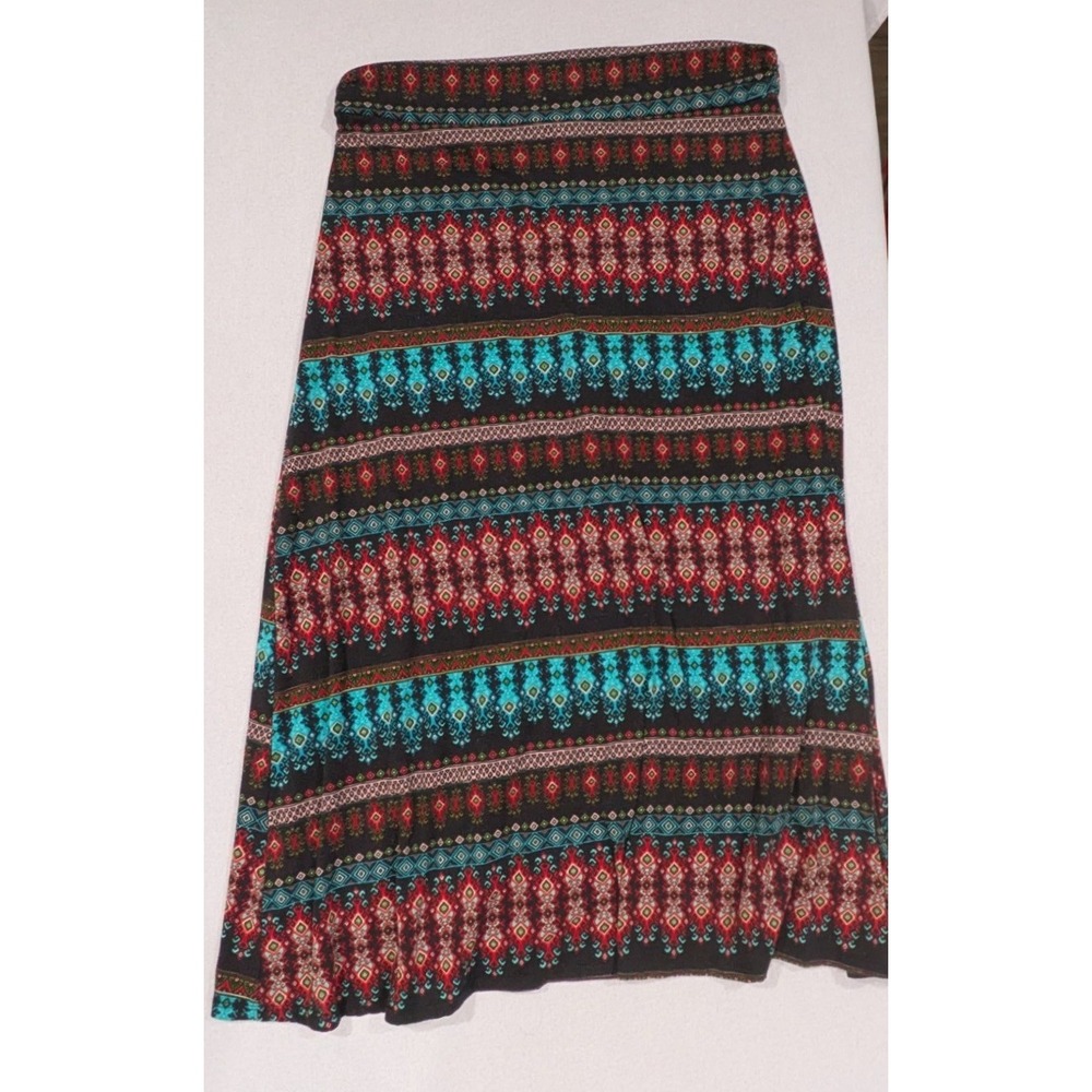 Dynamite Maxi Skirt Women XL Multicolor Excellent Southwestern Geometric Print
